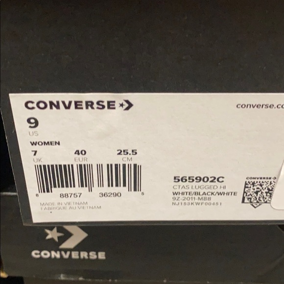 Converse Lugged Hi white NEW - Picture 5 of 5